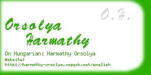 orsolya harmathy business card